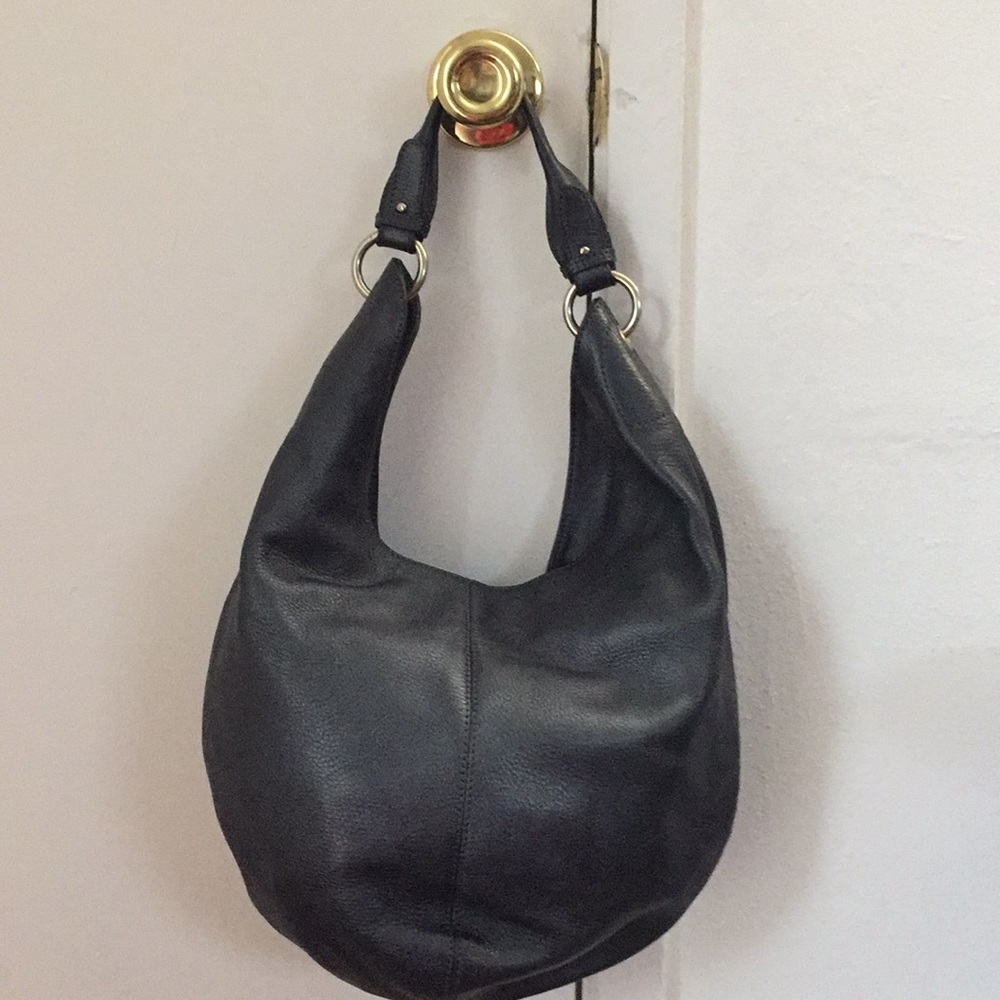 Hobo Metallic Blue Shoulder Bag